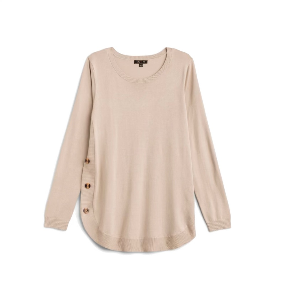 NWT - Lety & Me - December Side Button Detail Pullover